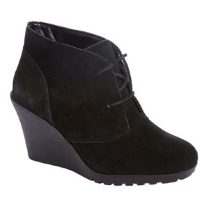 Icon Suede Wedge Bootie